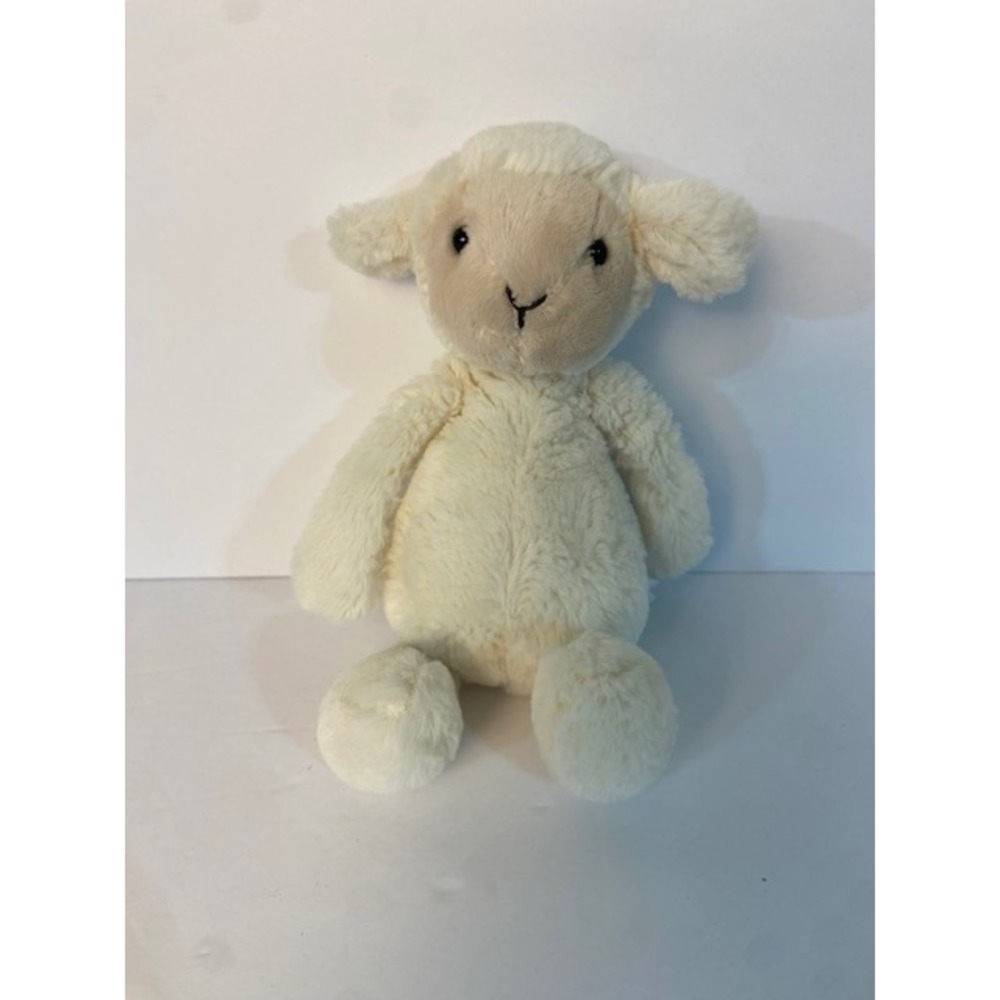 Jellycat Bashful Lamb Plush Stuffed Animal Sheep Cream Off White 9" Super Soft